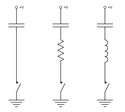 直接切換電容時，突然流入的高電流會迅速的損壞開關(guān)