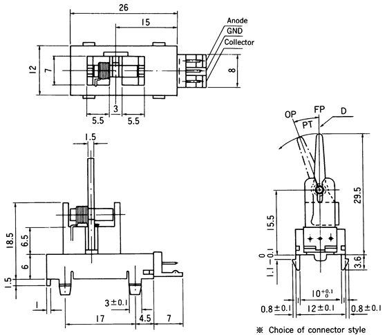 光電開關(guān)OS-5802尺寸規(guī)格