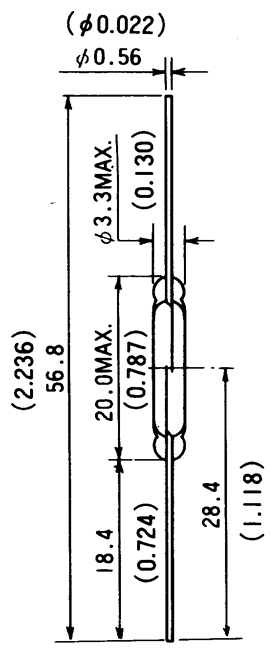 干簧管（磁性開關(guān)/磁簧開關(guān)）HYR-2034尺寸規(guī)格