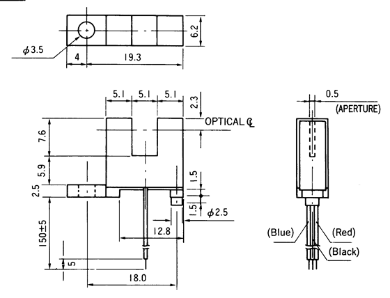 光電傳感器（光學傳感器）OJ-3102尺寸規(guī)格