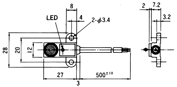 MS-4000接近傳感器（接近開關(guān)）尺寸