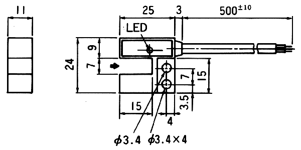 MS-5000接近傳感器（接近開(kāi)關(guān)）尺寸