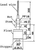 液位開關（水位開關/液位傳感器）MFS17-B-2尺寸規(guī)格