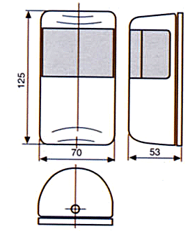 紅外線檢測(cè)器（防盜報(bào)警器/紅外線報(bào)警器）HA-15IN/30IN尺寸規(guī)格