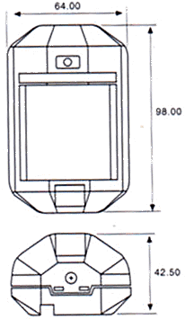 紅外線檢測器（防盜報警器/紅外線報警器）XP3-PI尺寸規(guī)格