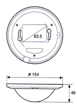 紅外線檢測器（防盜報警器/紅外線報警器）APS-12W尺寸規(guī)格